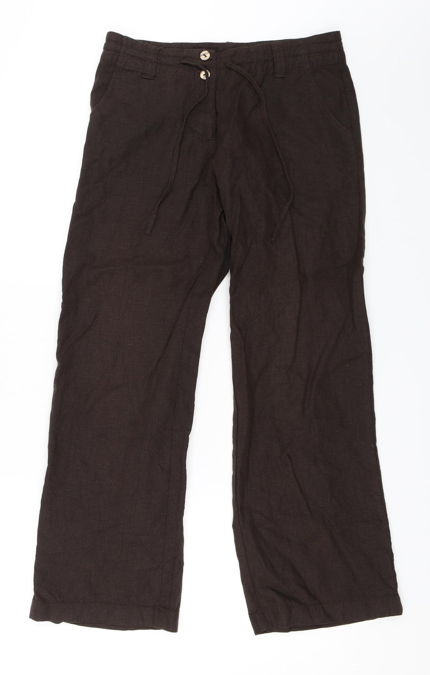 NEXT Womens Brown   Trousers  Size 8 L27.5 in