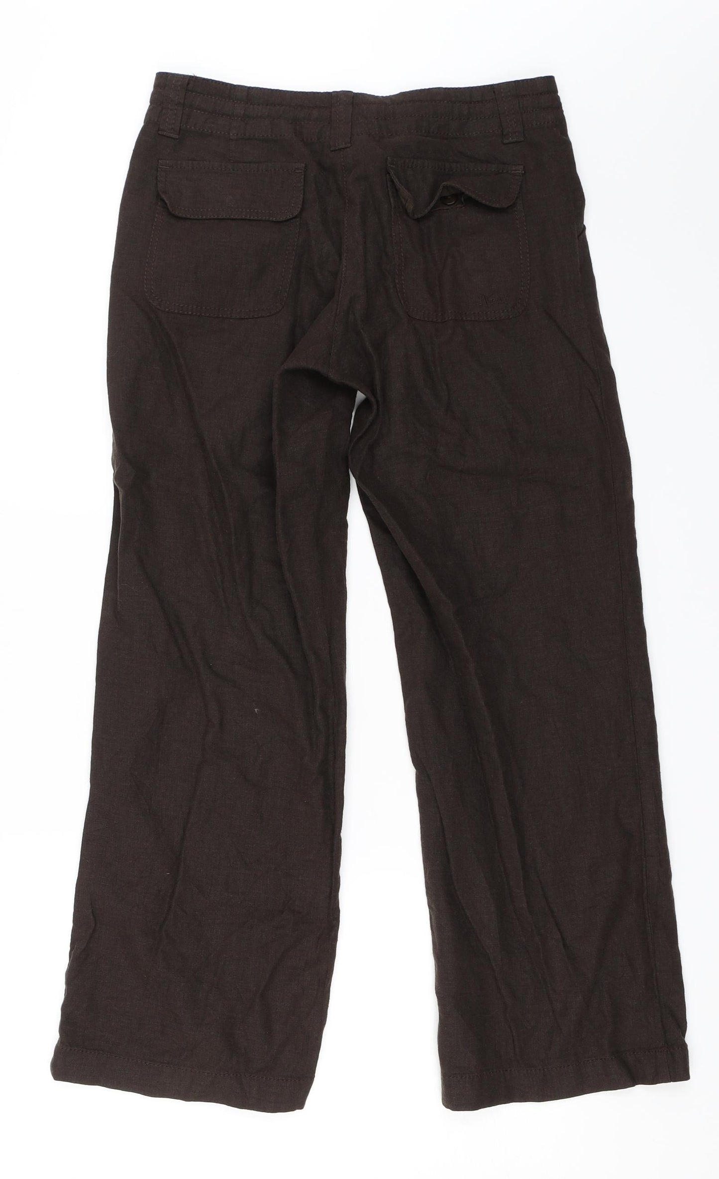 NEXT Womens Brown   Trousers  Size 8 L27.5 in