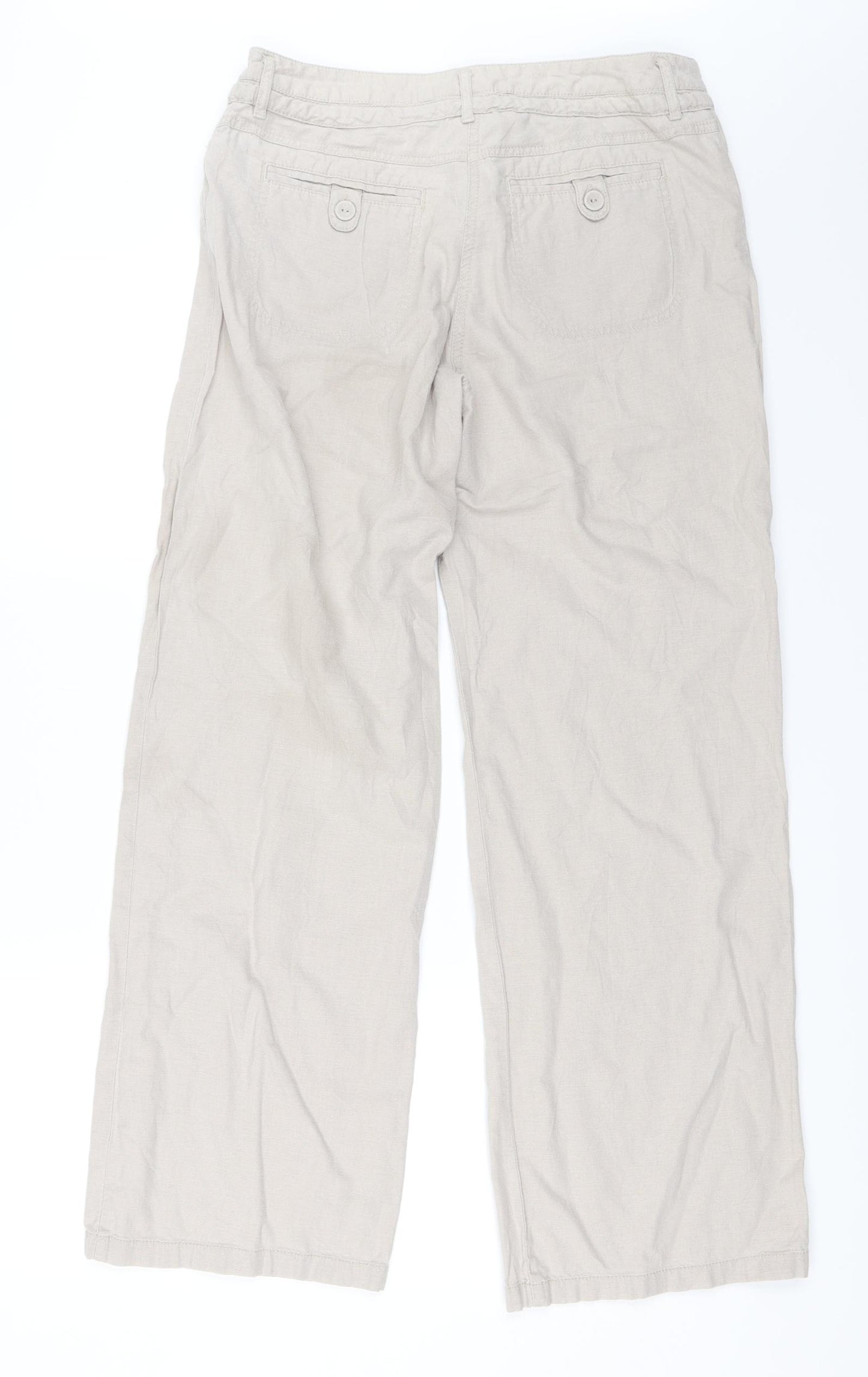 NEXT Womens Beige   Trousers  Size 12 L29.5 in