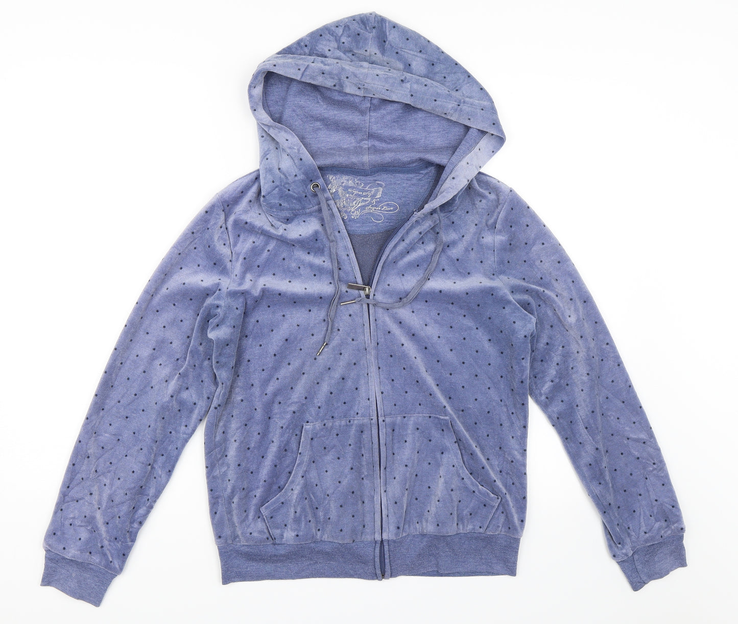 Marks and Spencer Womens Blue   Full Zip Hoodie Size 14