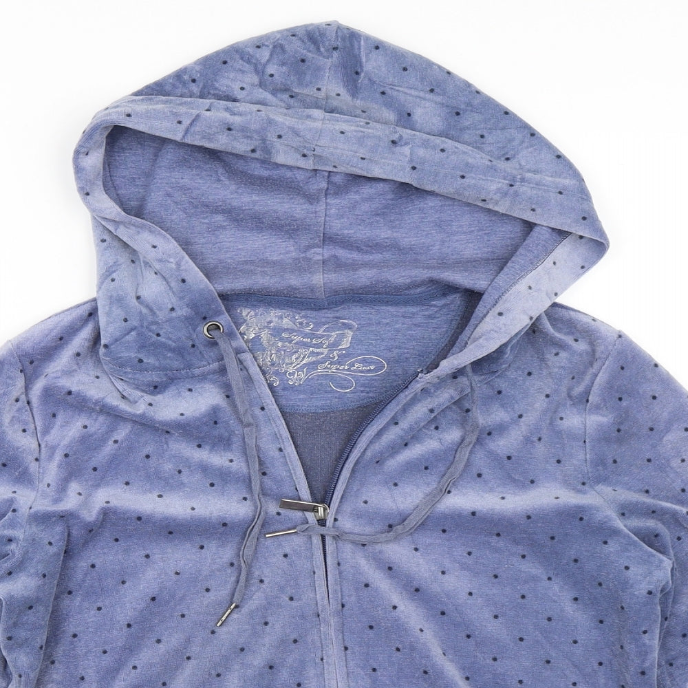 Marks and Spencer Womens Blue   Full Zip Hoodie Size 14