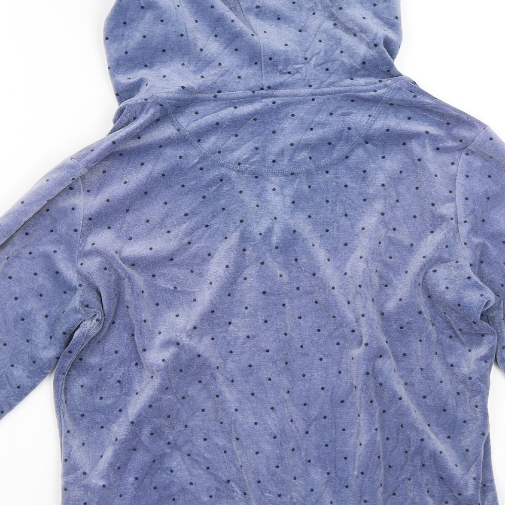 Marks and Spencer Womens Blue   Full Zip Hoodie Size 14
