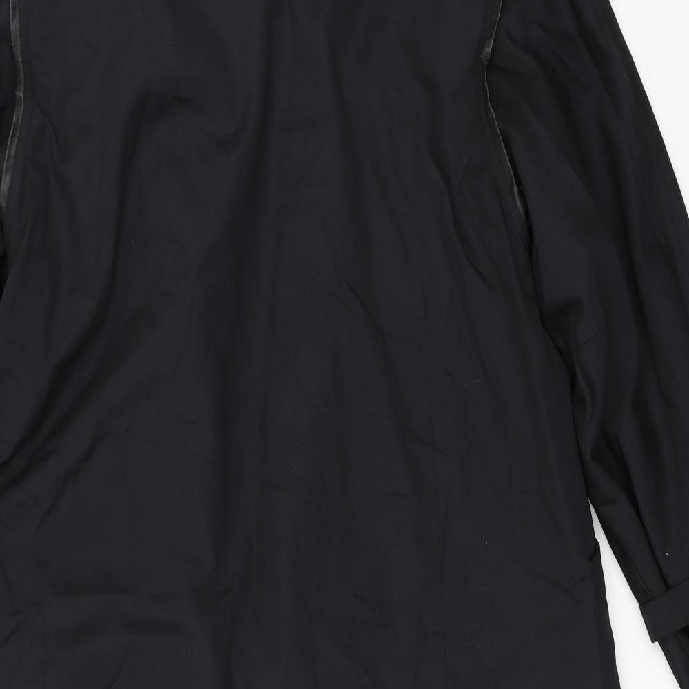 Four Seasons Womens Black   Trench Coat Coat Size 16