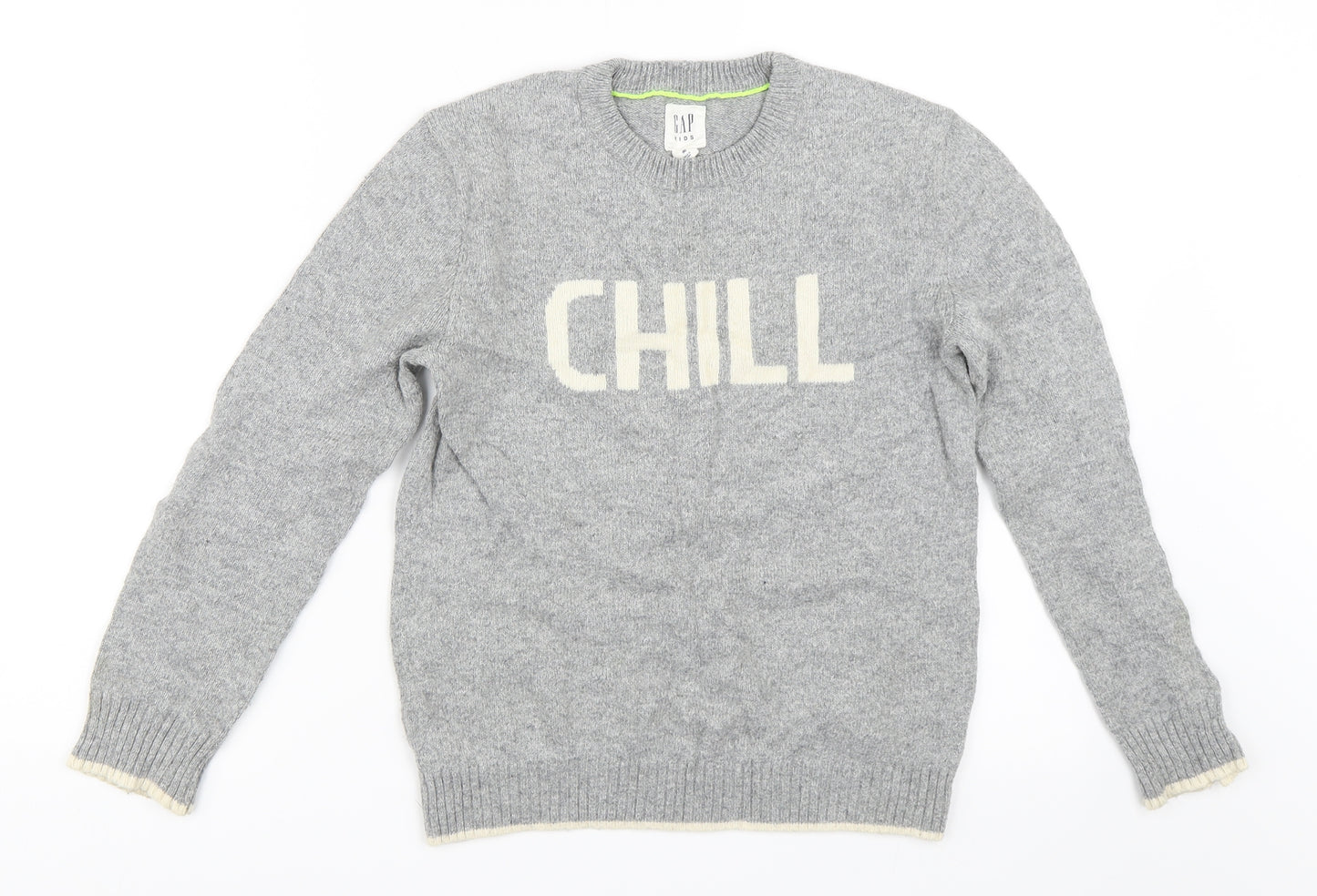 Gap Girls Grey   Pullover Jumper Size 8 Years