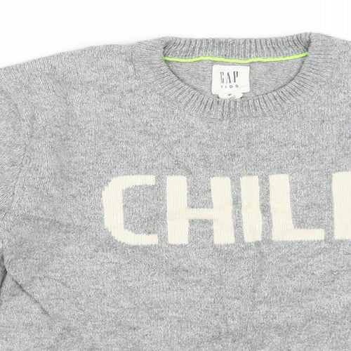 Gap Girls Grey   Pullover Jumper Size 8 Years