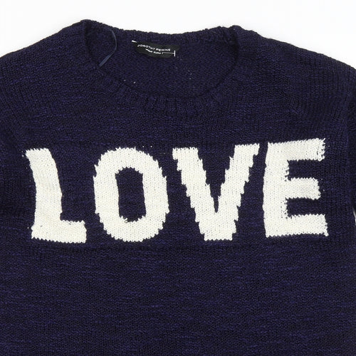 Dorothy Perkins Womens Blue   Pullover Jumper Size M