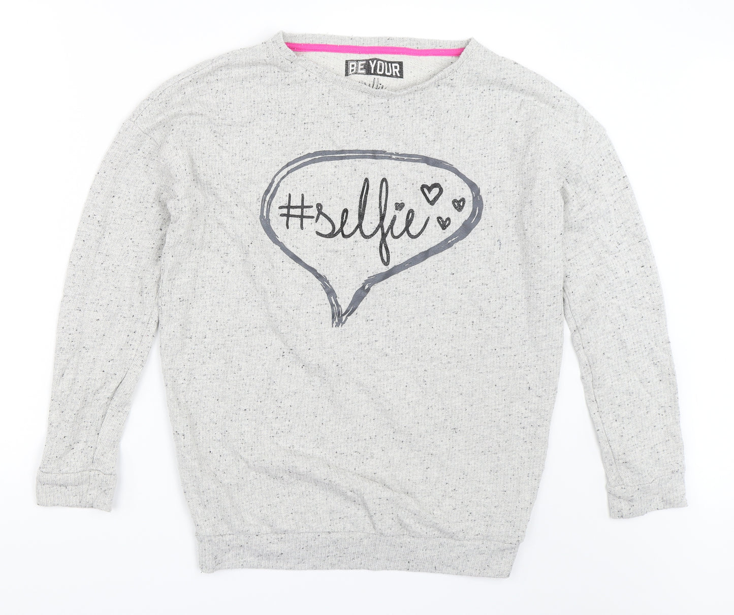 Marks and Spencer Girls Grey   Pullover Sweatshirt Size 12-13 Years