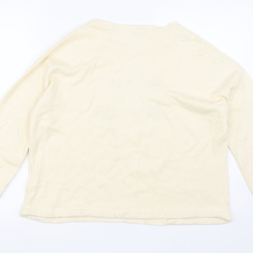 Pepper & Mint Womens Ivory   Pullover Sweatshirt Size M