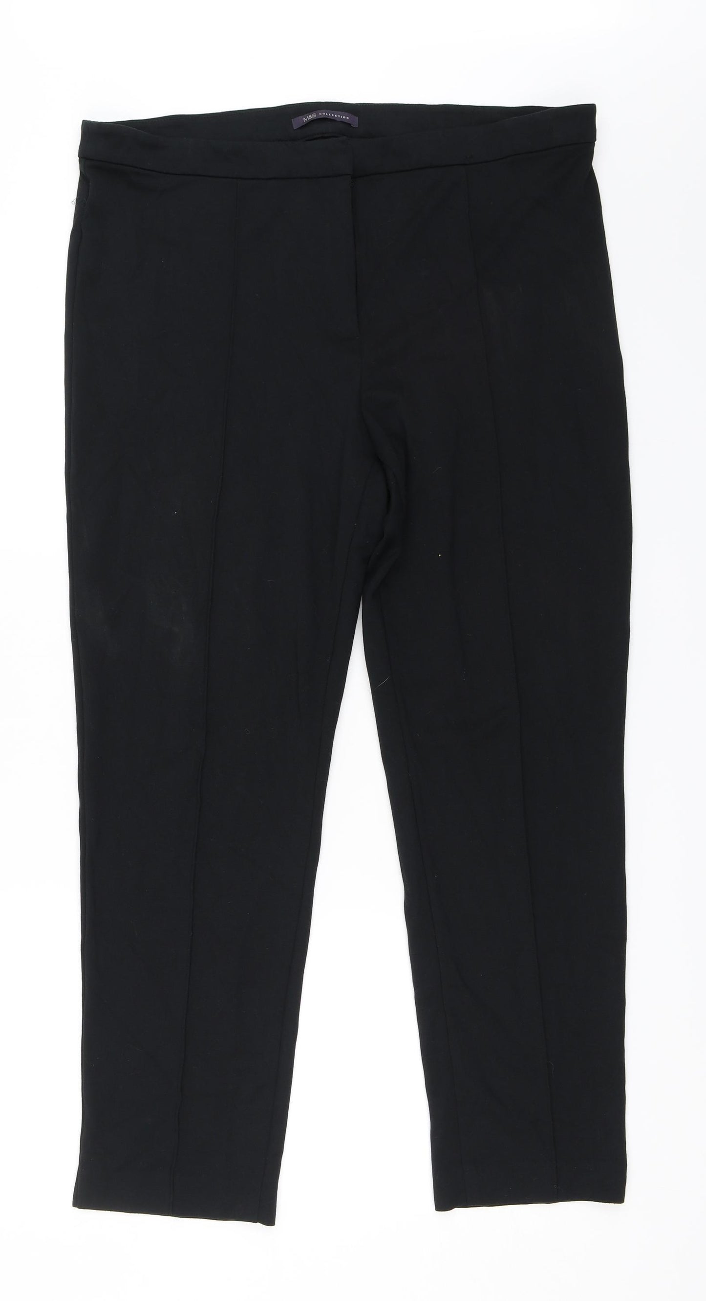 Marks and Spencer Womens Black   Trousers  Size 16 L28 in