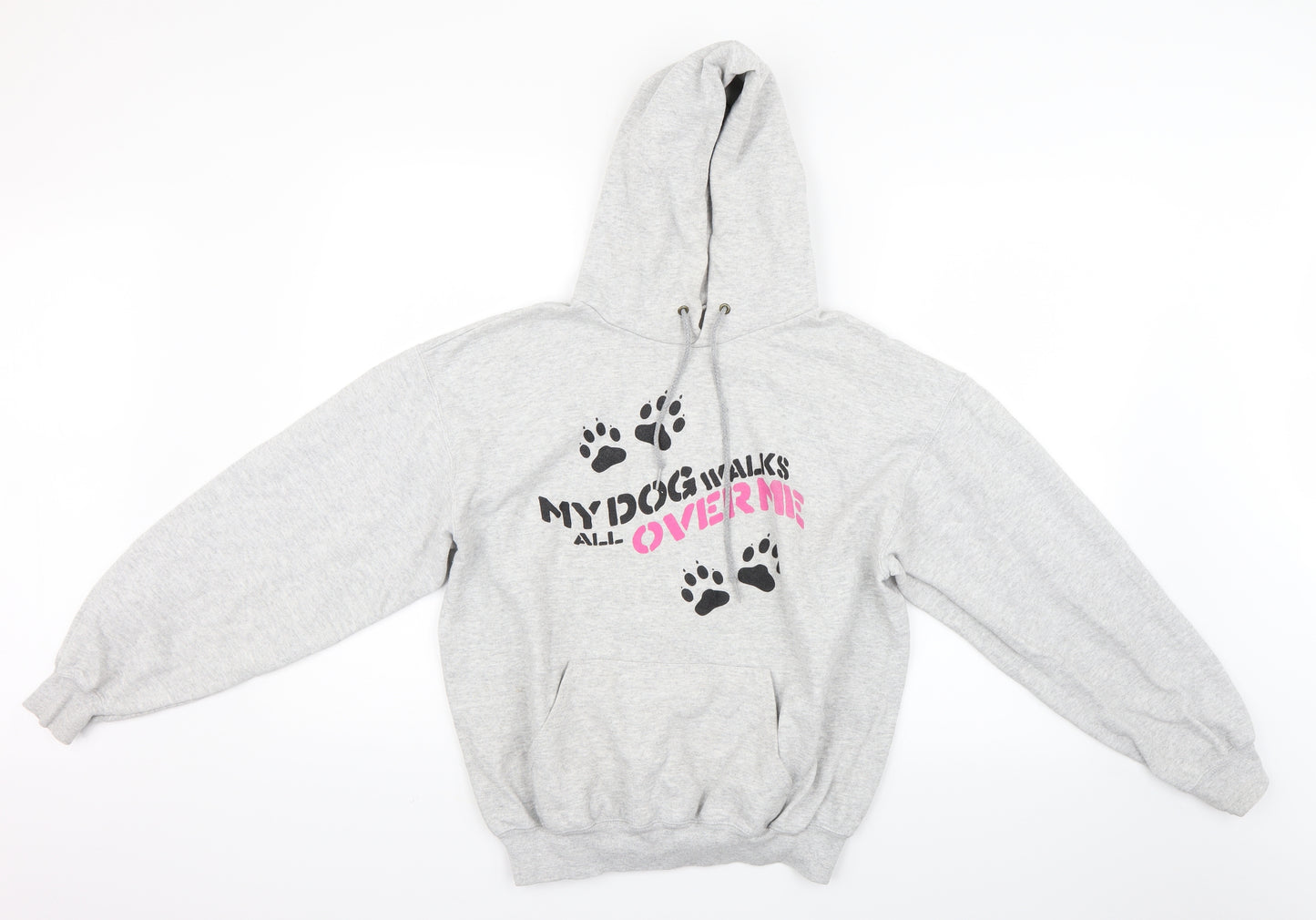 Fruit of the Loom Womens Grey   Pullover Hoodie Size M
