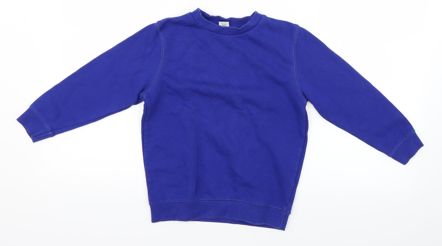 TU Boys Blue   Pullover Jumper Size 5 Years
