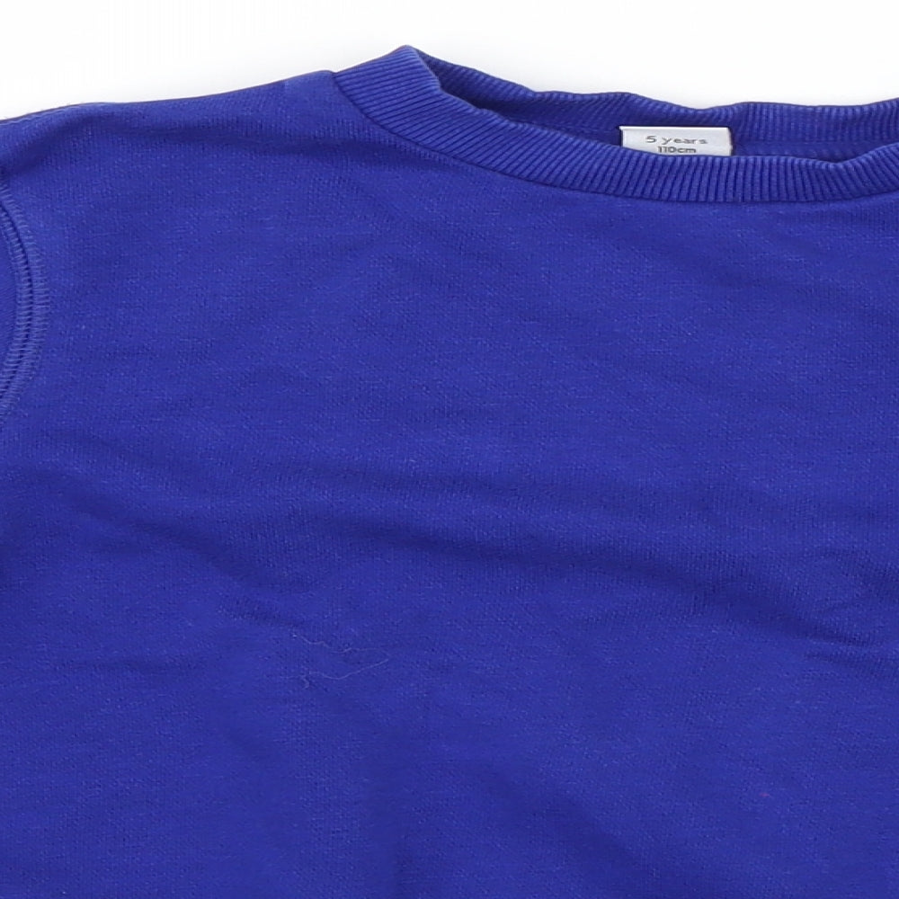 TU Boys Blue   Pullover Jumper Size 5 Years