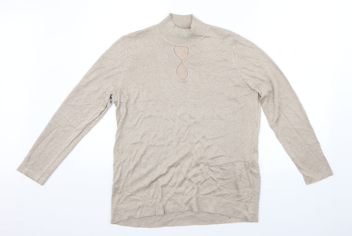 Punt Roma Womens Gold   Basic Blouse Size M