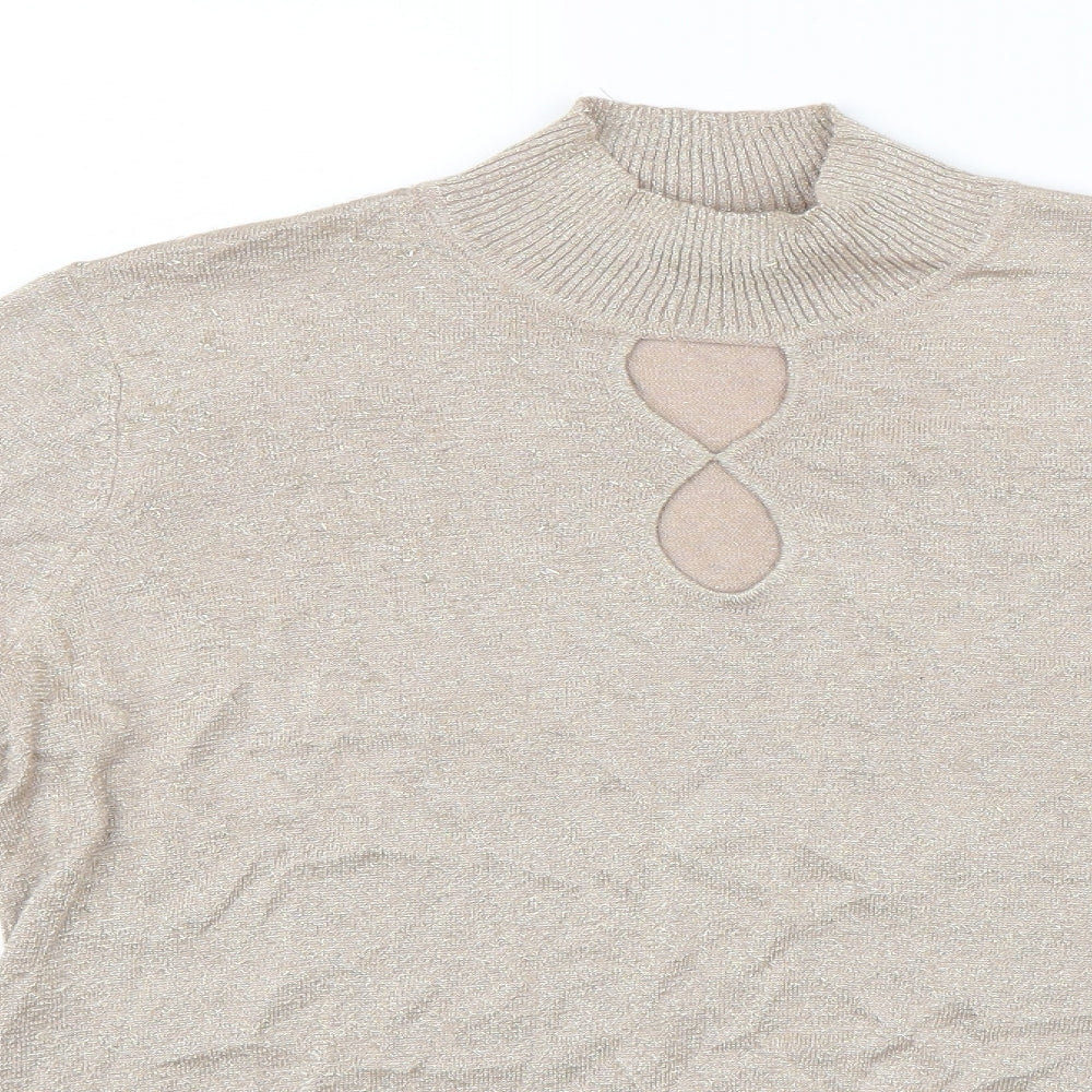 Punt Roma Womens Gold   Basic Blouse Size M