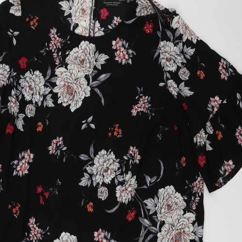 Dorothy Perkins Womens Black Fair Isle  Shift  Size 24