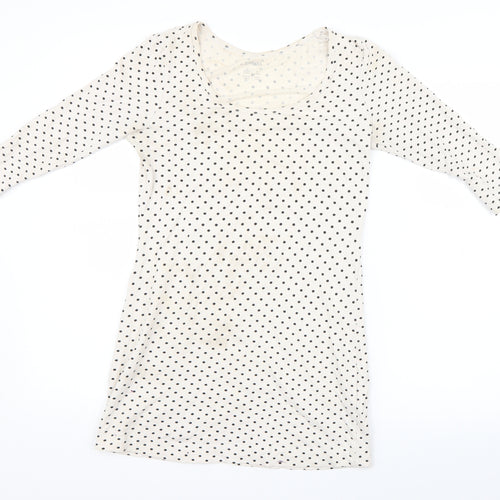 ESMARA Womens White Polka Dot  Mini  Size S