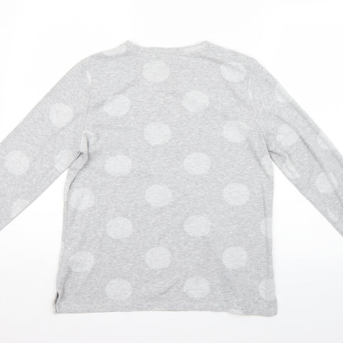 Marks and Spencer Womens Grey Polka Dot  Pullover Jumper Size 10