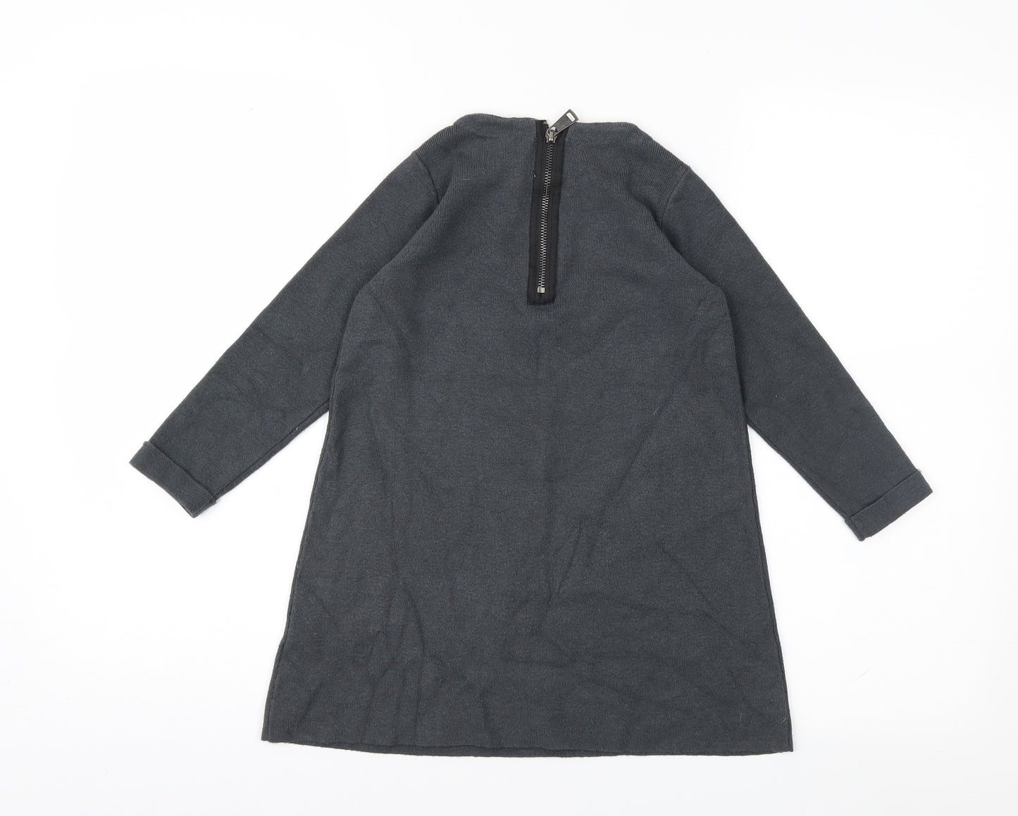 Zara Girls Grey   Jumper Dress  Size 7 Years
