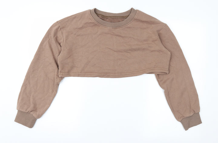SheIn Womens Brown   Pullover Sweatshirt Size M