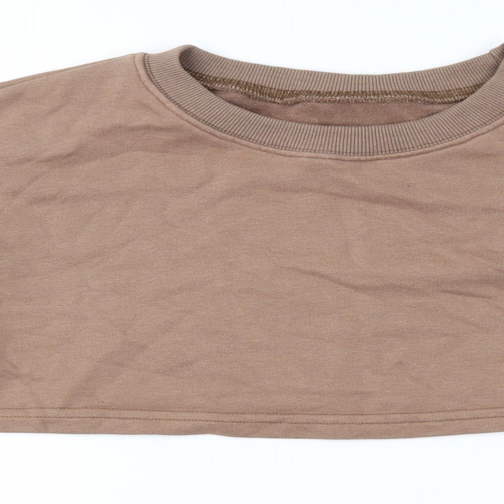 SheIn Womens Brown   Pullover Sweatshirt Size M