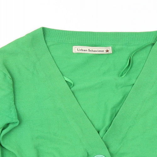 Urban Behavior Womens Green   Cardigan Jumper One Size