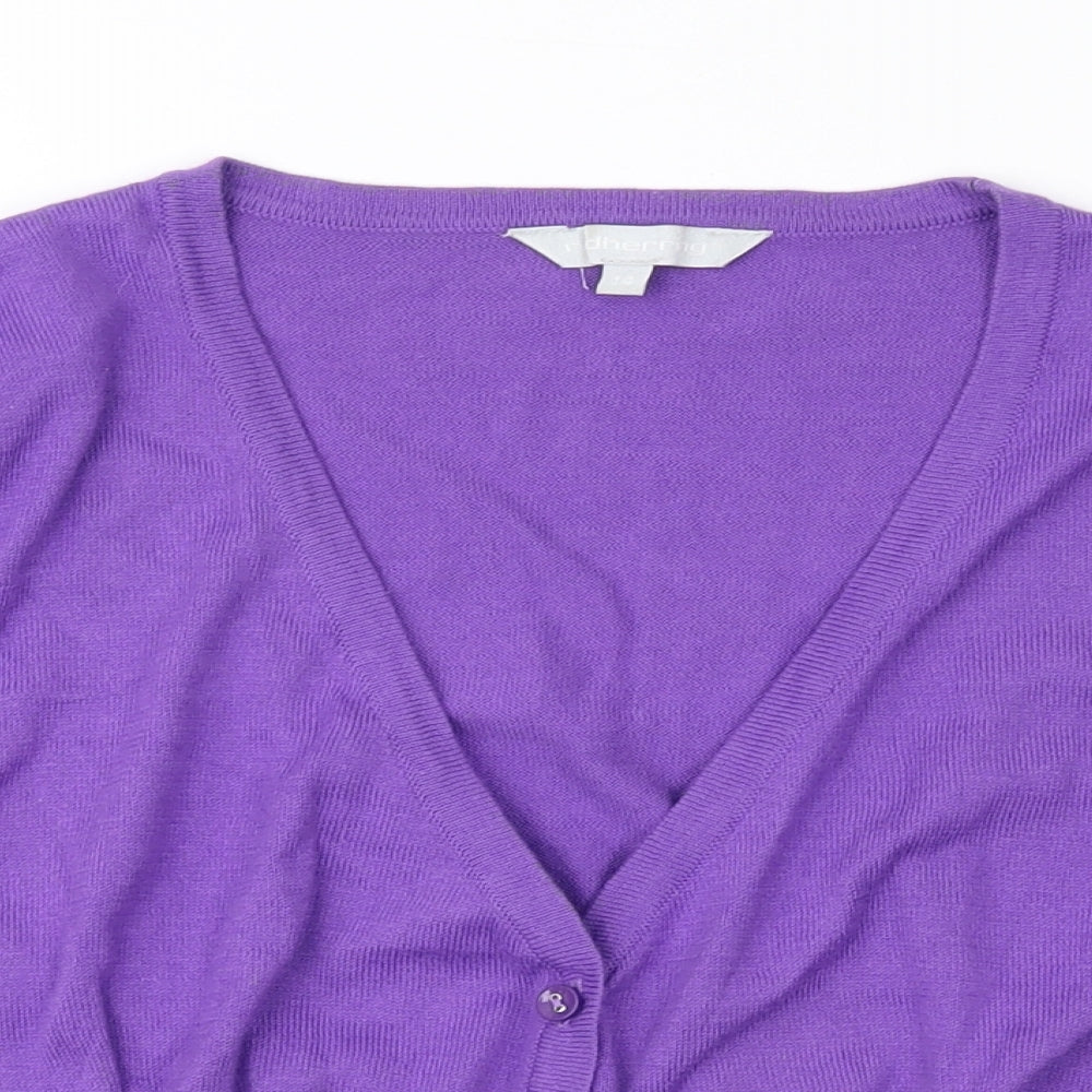 Red Herring Womens Purple   Cardigan Jumper Size 14