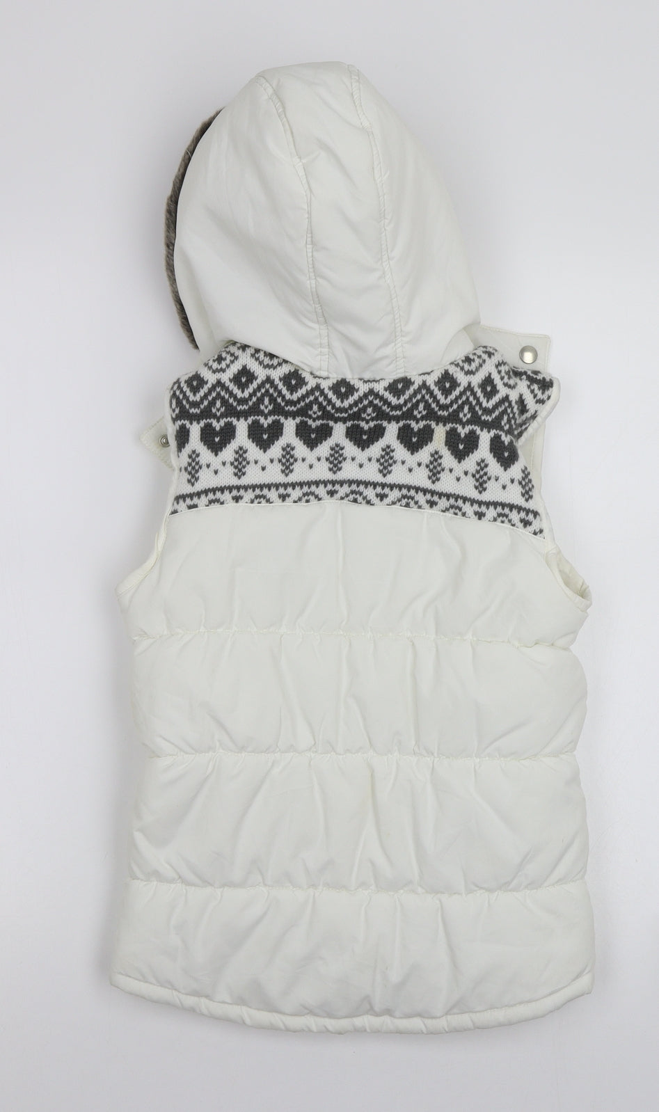TU Girls White   Gilet Coat Size 9 Years