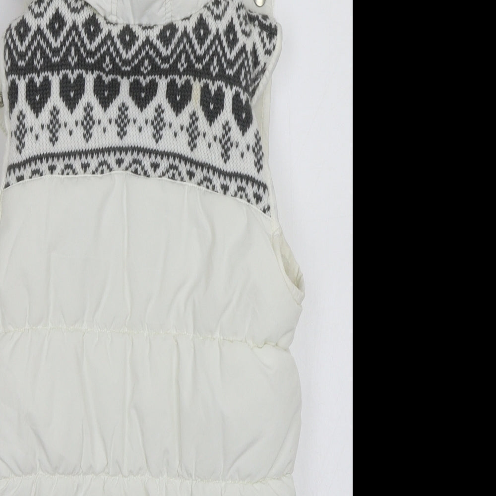 TU Girls White   Gilet Coat Size 9 Years