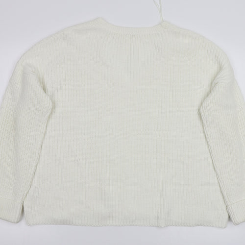 TU Womens White   Pullover Jumper Size 16
