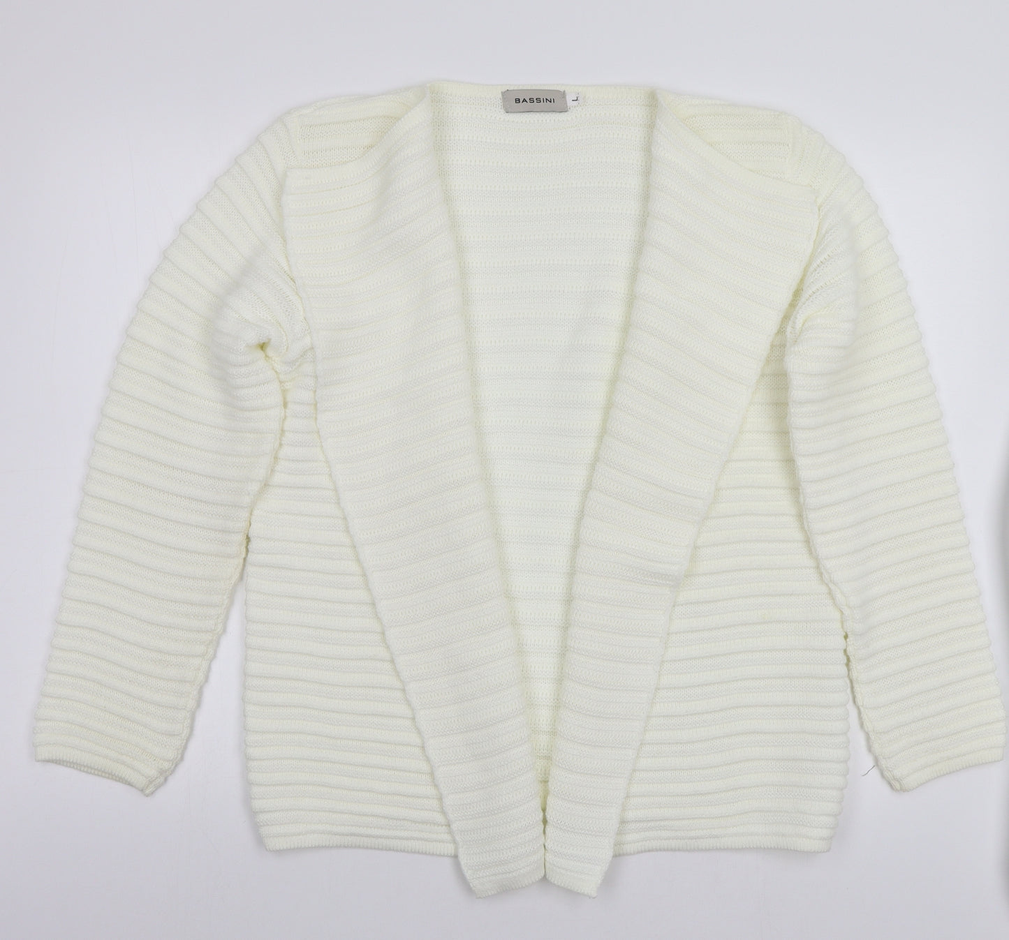 BASSINI Womens White   Cardigan Jumper Size L