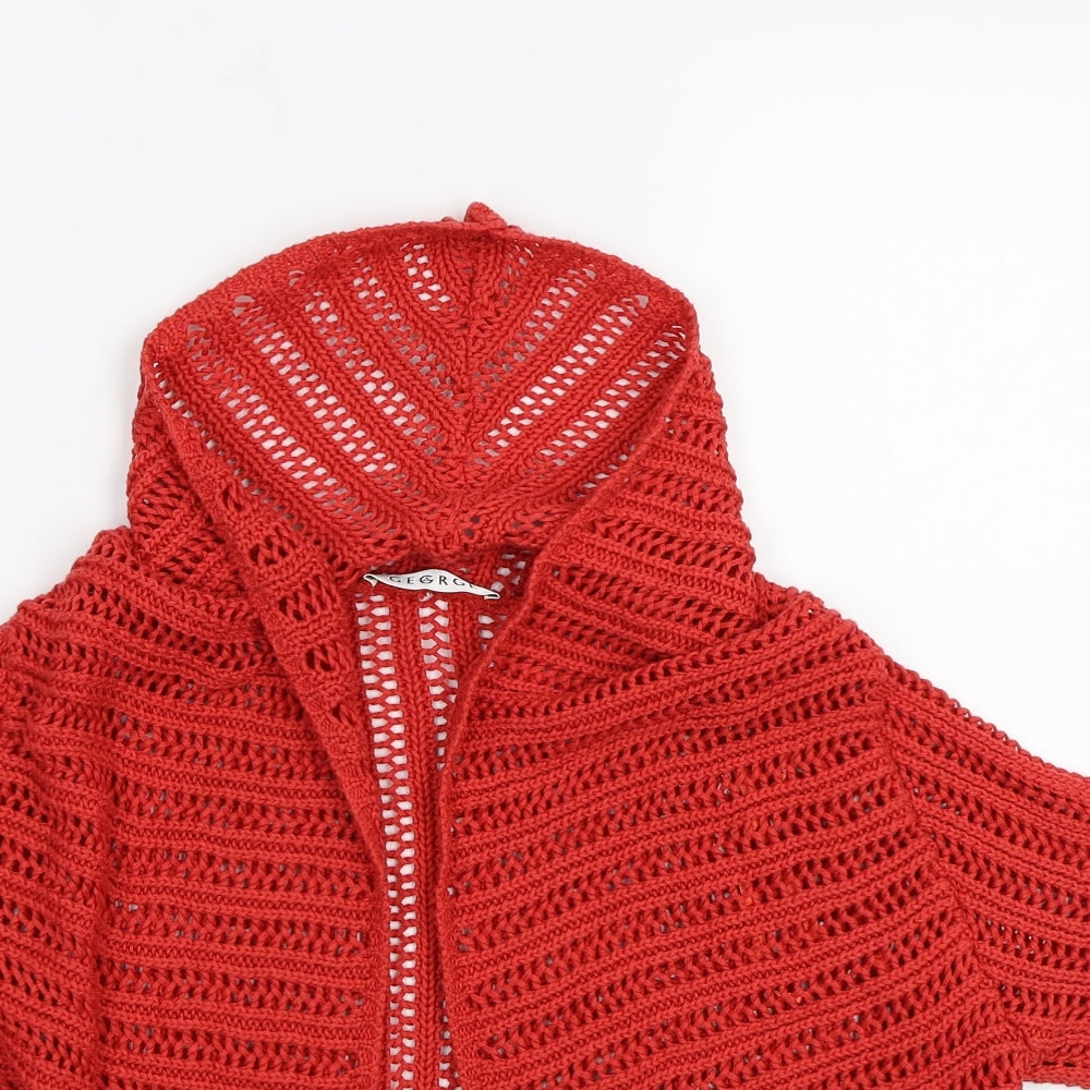 George Womens Red   Cardigan Jumper Size 12