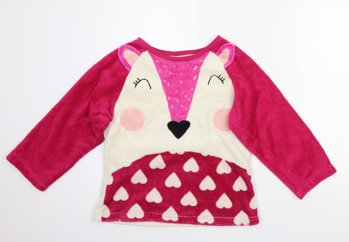 Preworn Girls Pink   Pullover Jumper Size 12 Years