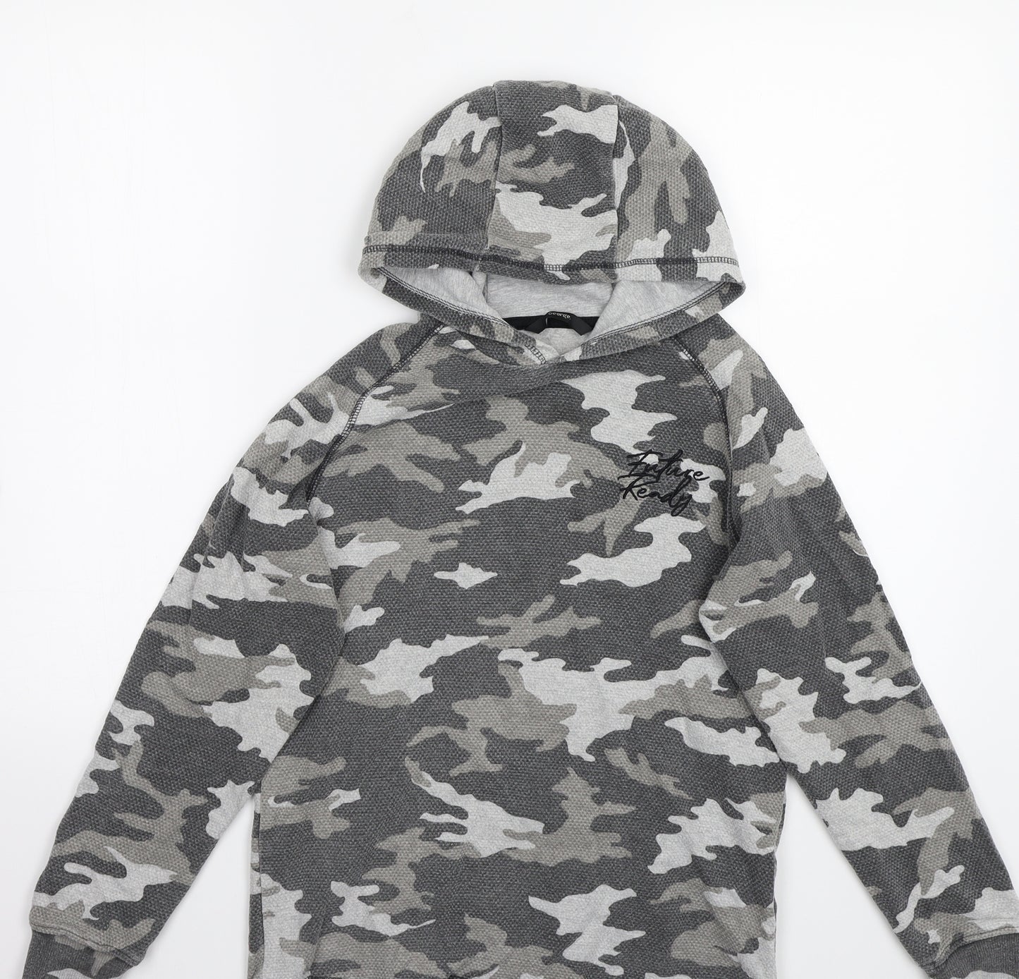 George Boys Grey Camouflage  Pullover Hoodie Size 13 Years
