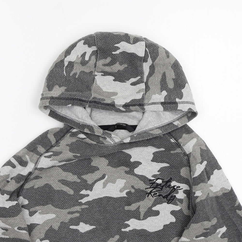 George Boys Grey Camouflage  Pullover Hoodie Size 13 Years