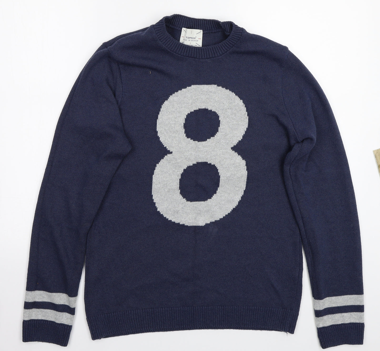 Topman Mens Grey   Pullover Jumper Size S
