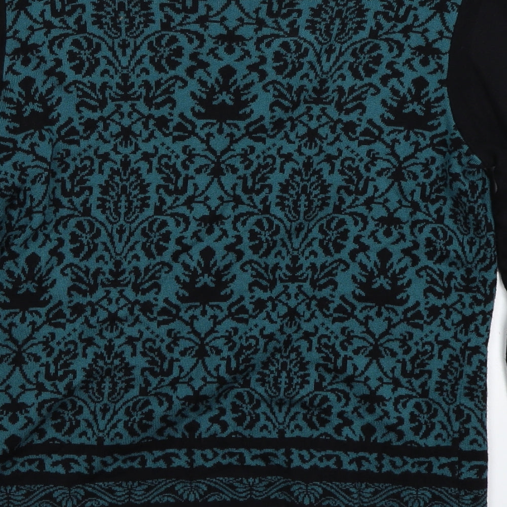 Per Una Womens Black Paisley  Cardigan Jumper Size 10