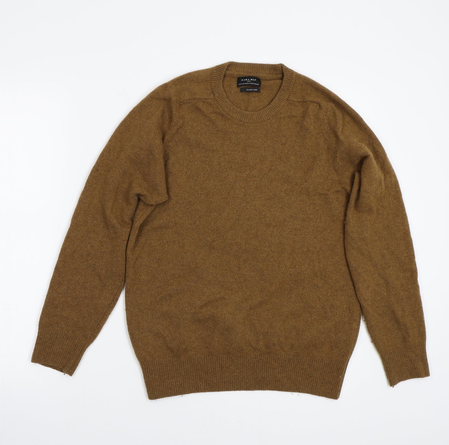 Zara Mens Brown   Pullover Jumper Size M