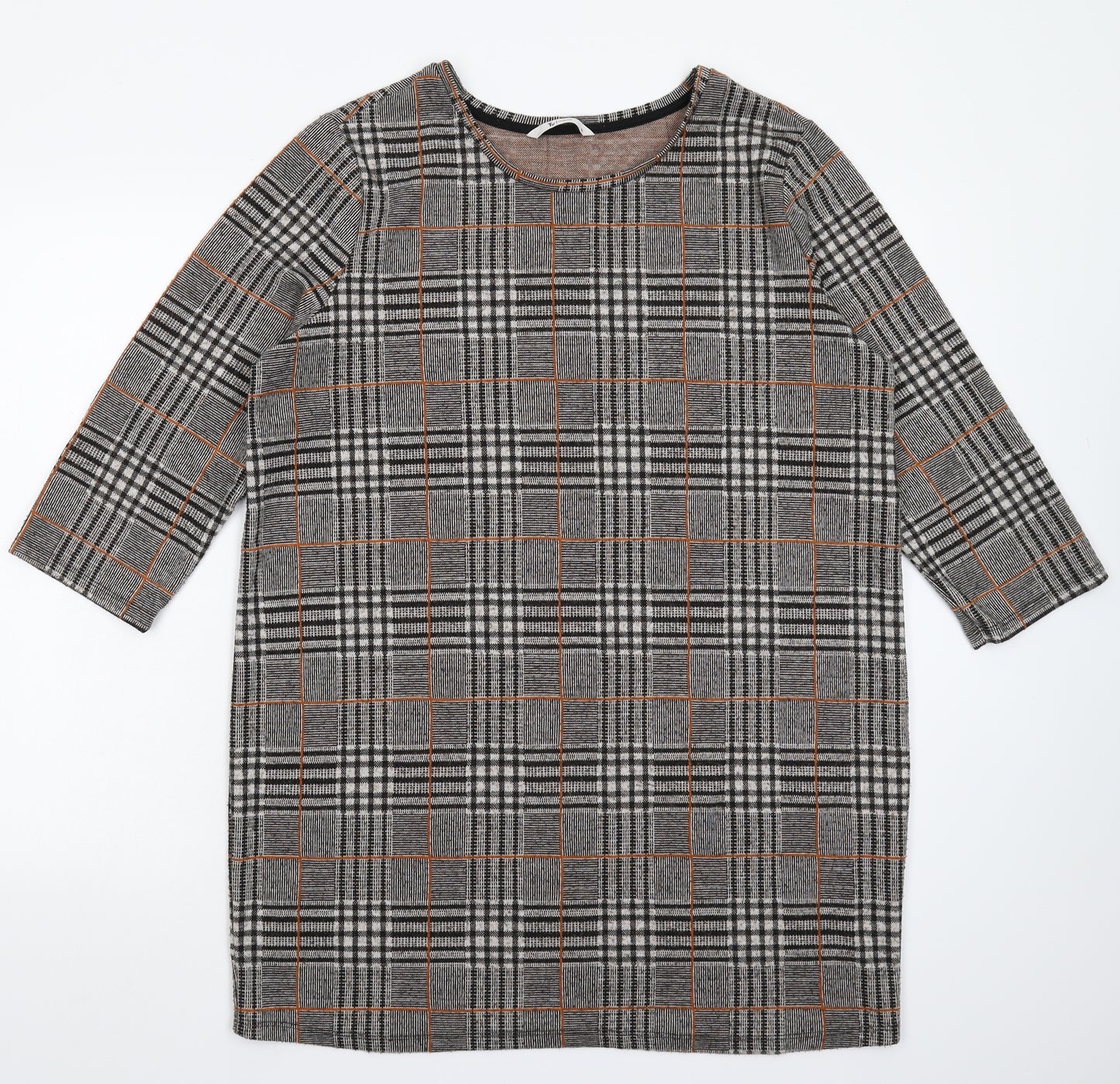 TU Womens Grey Check  Pullover Jumper Size 16