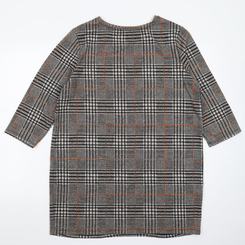 TU Womens Grey Check  Pullover Jumper Size 16