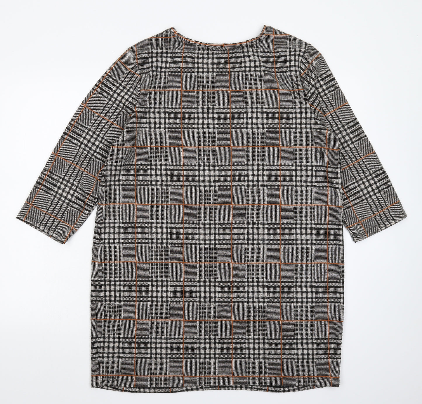 TU Womens Grey Check  Pullover Jumper Size 16