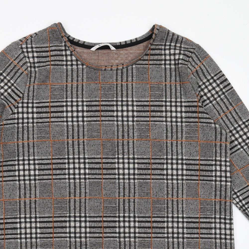 TU Womens Grey Check  Pullover Jumper Size 16