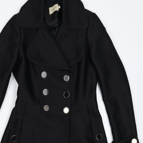Reiss Womens Black   Overcoat Coat Size S