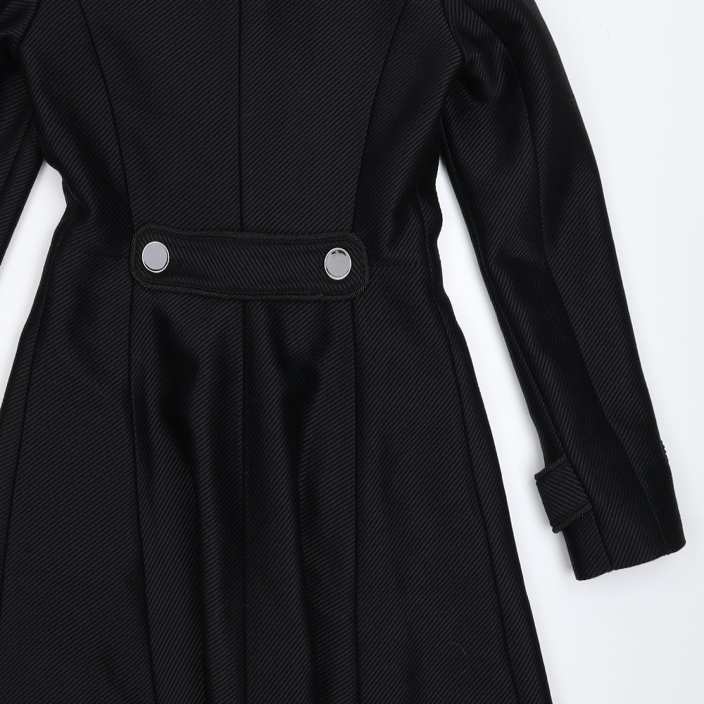 Reiss Womens Black   Overcoat Coat Size S