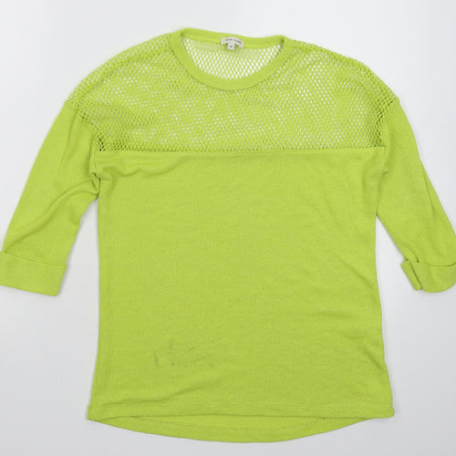 River Island Womens Green  Knit Pullover Jumper Size 10