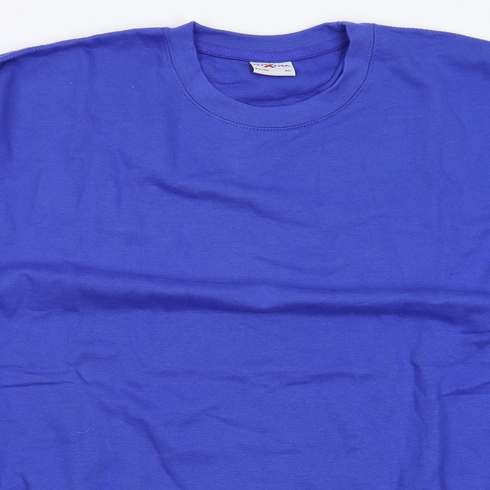 RT Extra Mens Blue   Pullover Sweatshirt Size 3XL