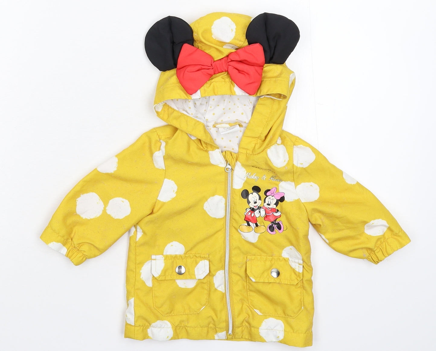 F&F Girls Yellow   Jacket  Size 0-3 Months  - Disney
