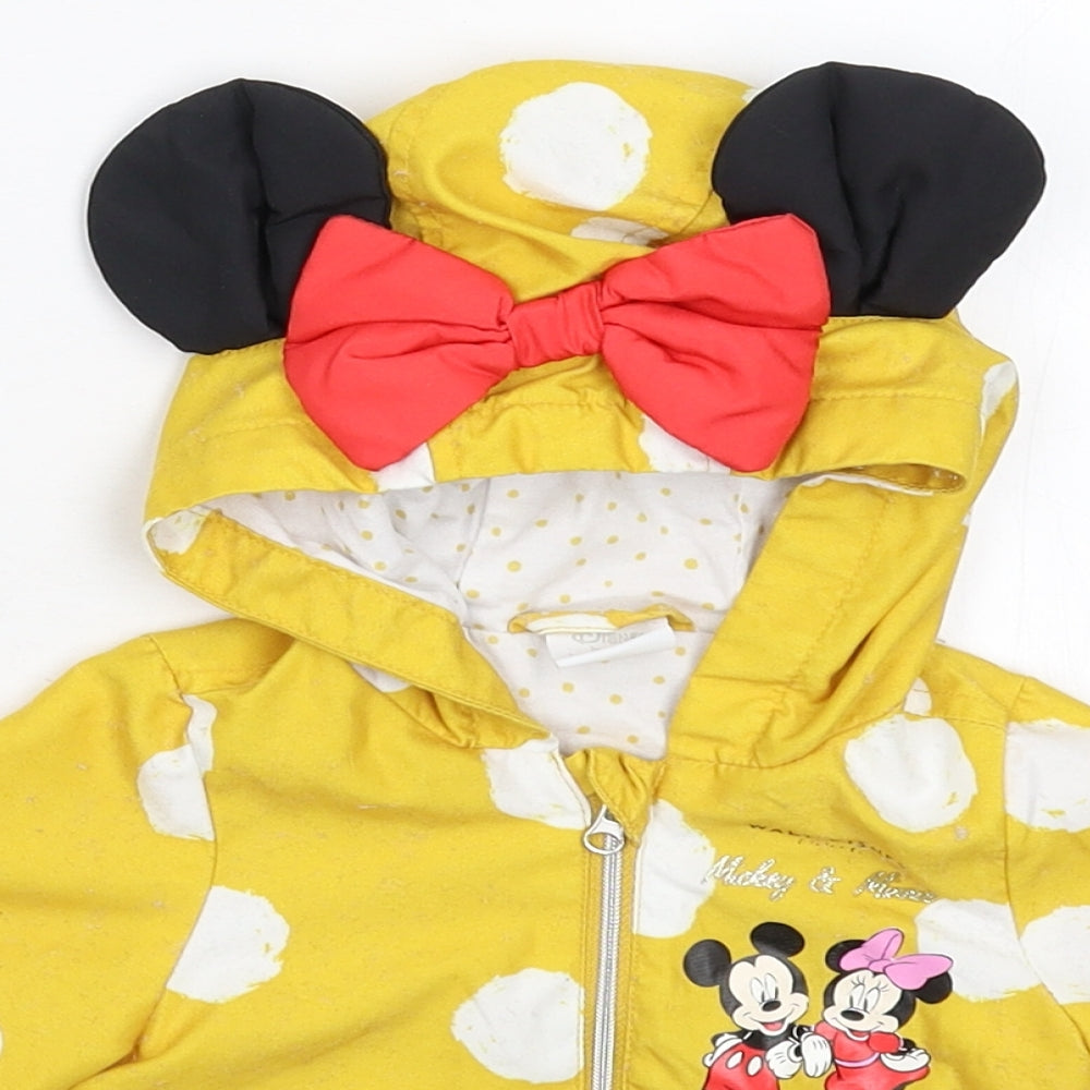 F&F Girls Yellow   Jacket  Size 0-3 Months  - Disney