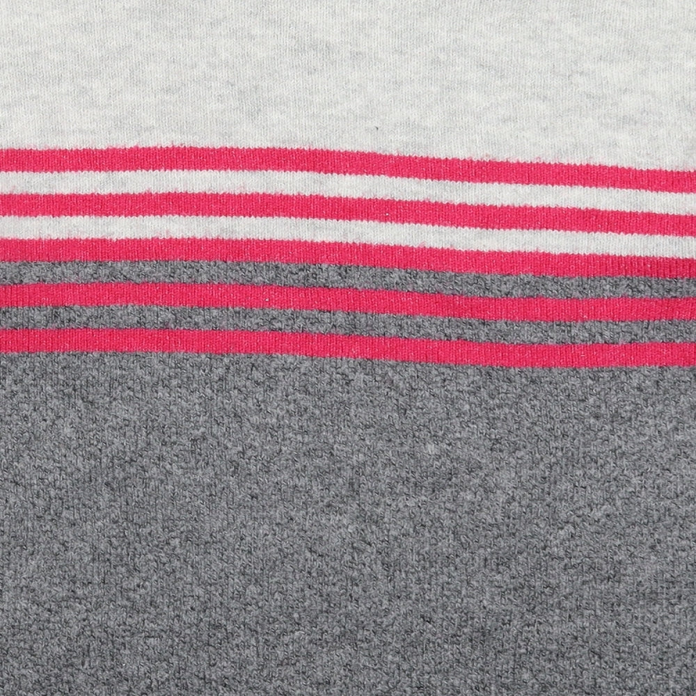 Marks and Spencer Womens Grey Striped Knit Pullover Jumper Size M