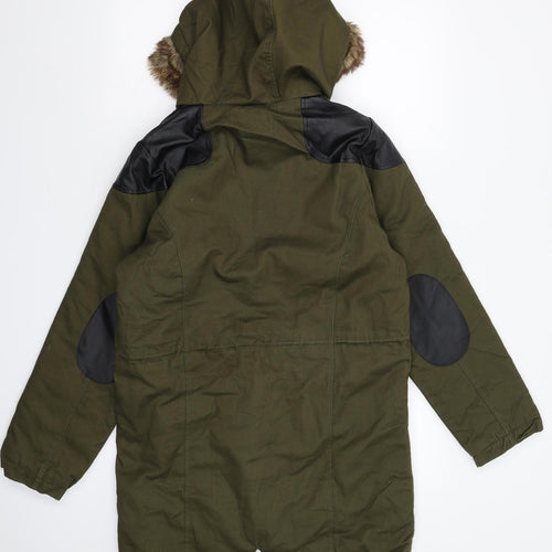 Trinity Womens Green   Parka Coat Size S
