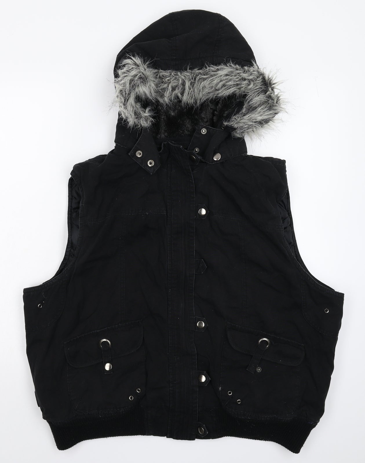 Preworn Womens Black   Gilet Jacket Size 24